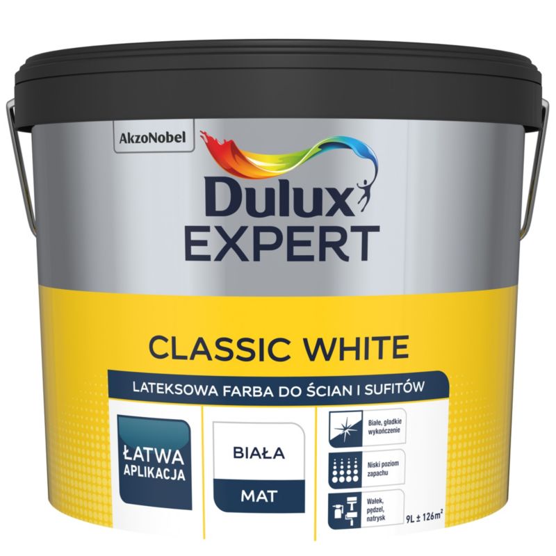 Dulux Expert Classic hvid maling 9 l