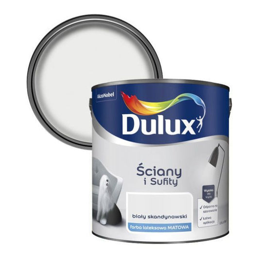 Dulux vægmaling og loftmaling skandinavisk hvid 2,5 l