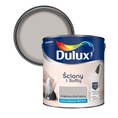 Dulux vægmaling og loftmaling brun-grå 2,5 l