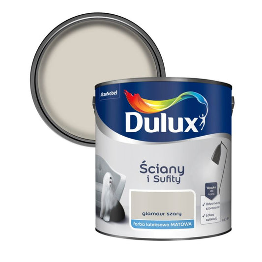 Dulux glamour grå væg- og loftsmaling 2,5 l