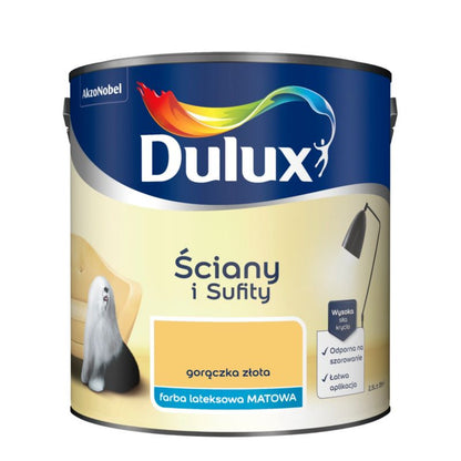 Dulux vægmaling og loftmaling guldforkølelse 2,5 l
