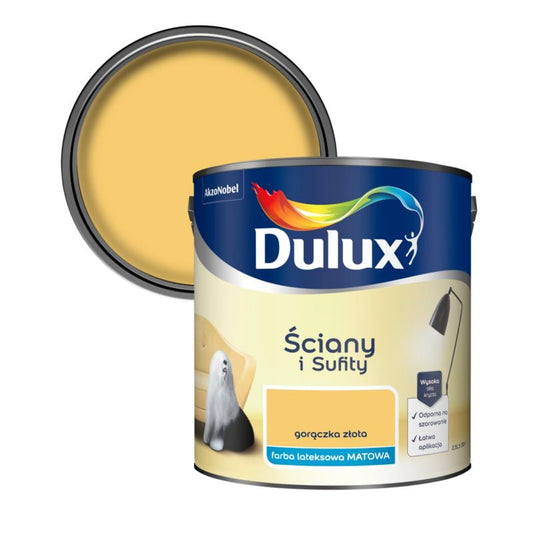 Dulux vægmaling og loftmaling guldforkølelse 2,5 l