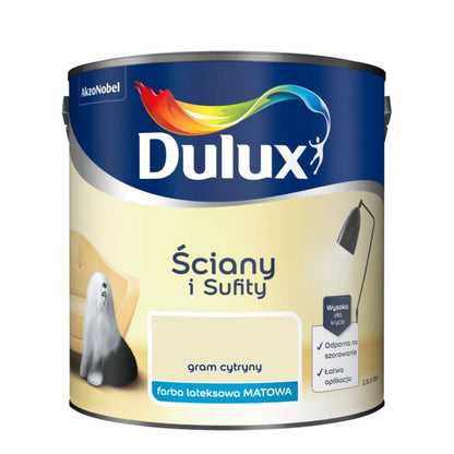 Dulux vægmaling og loftsmaling citrongram 2,5 l