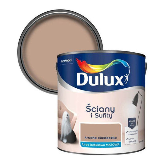 Dulux maling til vægge og lofter i farven sprød småkage 2,5 l