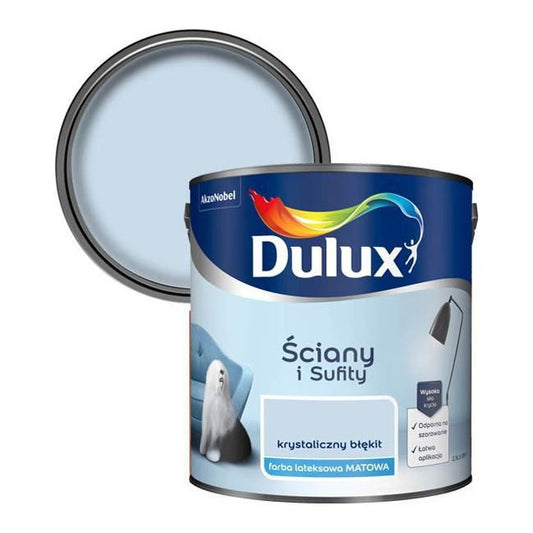 Dulux vægmaling og loftmaling krystallinsk blå 2,5 l