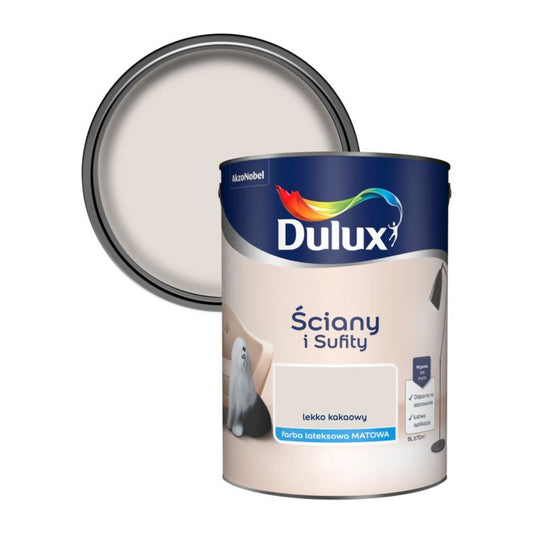 Dulux vægmaling og loftmaling let kakaofarvet 5 l
