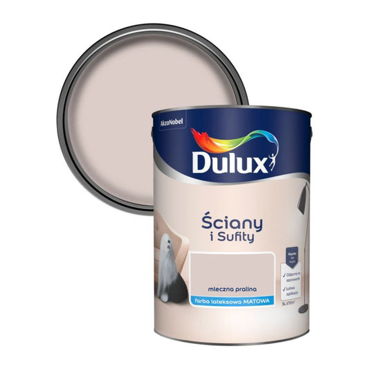 Dulux maling til vægge og lofter i farven Mælkechokolade 5 l