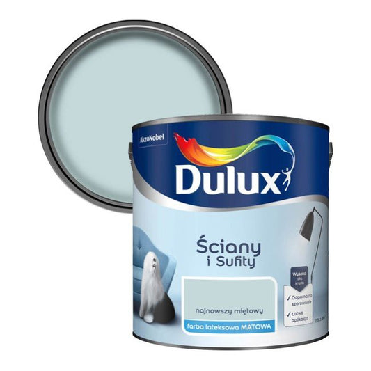 Dulux maling til vægge og lofter i ny mintfarve 2,5 l