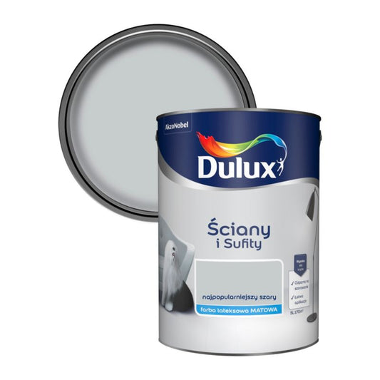 Dulux vægmaling og loftmaling mest populære grå 5 l