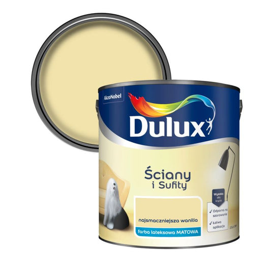 Dulux vægmaling og loftmaling i smagfuld vanilje 2,5 l