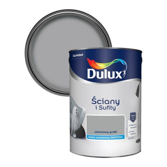 Dulux vægmaling og loftmaling blygrafit 5 l