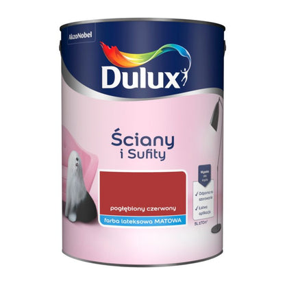 Dulux vægmaling og loftmaling dyb rød 5 l