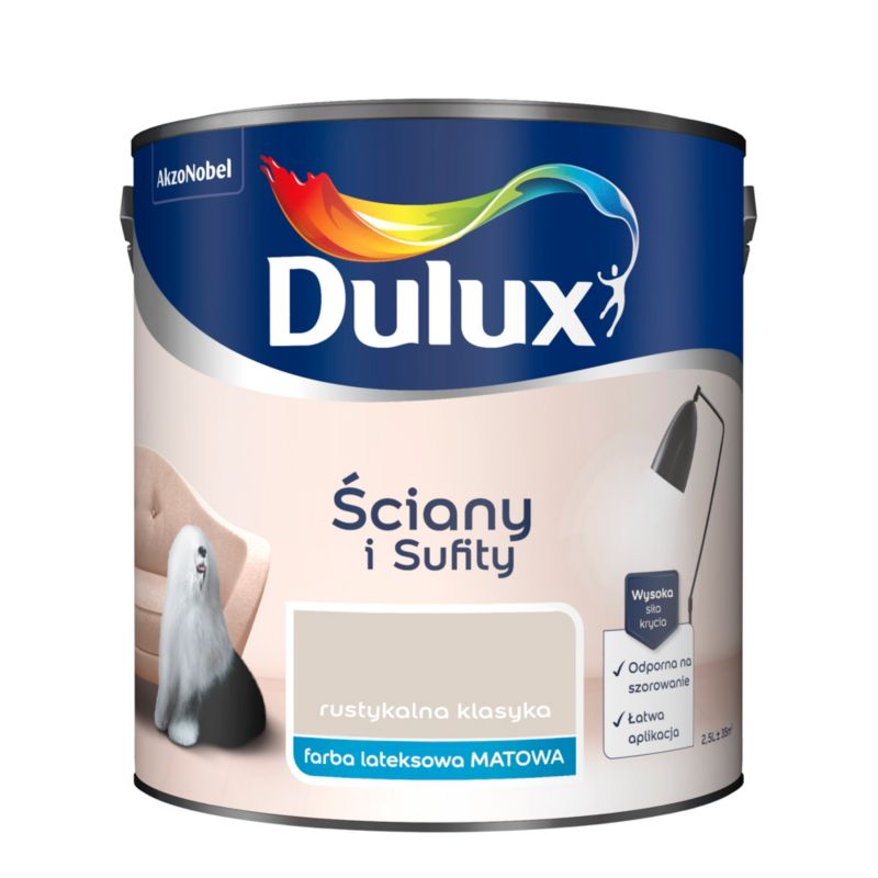 Dulux vægmaling og loftmaling rustik klassiker 2,5 l