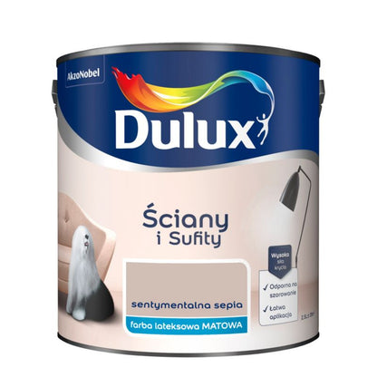 Dulux vægmaling og loftmaling sentimental sepia 2,5 l