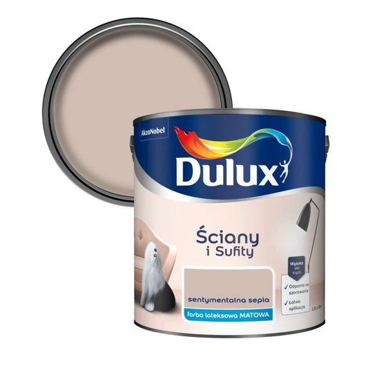 Dulux vægmaling og loftmaling sentimental sepia 2,5 l