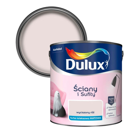 Dulux vægmaling og loftmaling i afdæmpet rosa 2,5 l