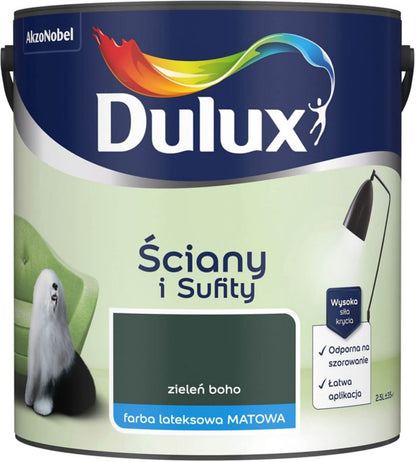 Dulux vægmaling og loftmaling i boho-grøn, 2,5 l