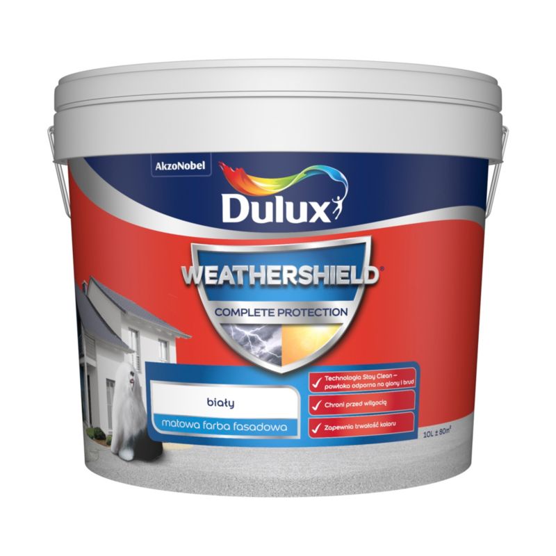Dulux Complete facadefarve hvid 10 l