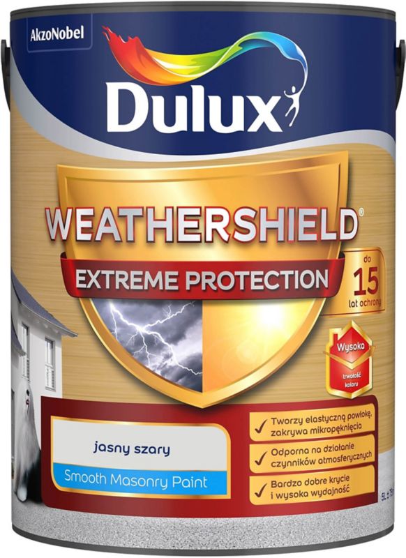 Dulux Extreme facadefarve lys grå 5 l