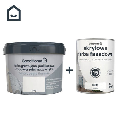 GoodHome facadefarve hvid 1 l