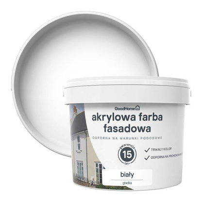 GoodHome facadefarve hvid 10 l
