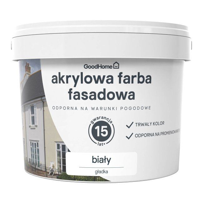 GoodHome facadefarve hvid 10 l