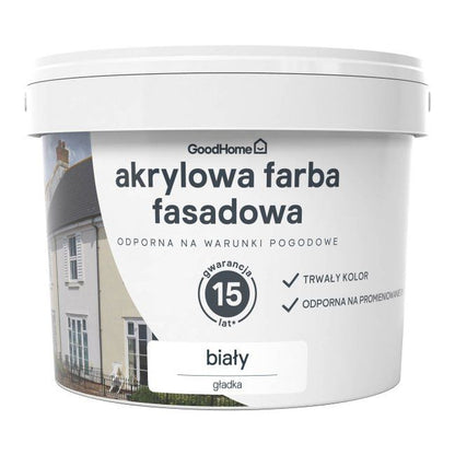 GoodHome facadefarve hvid 10 l