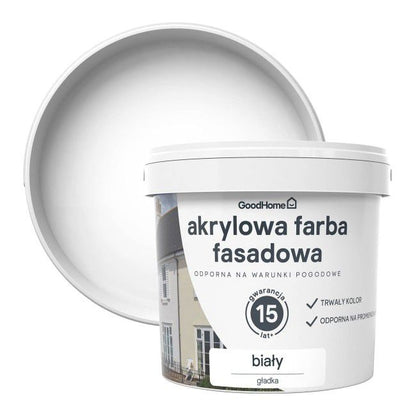 GoodHome facadefarve hvid 5 l