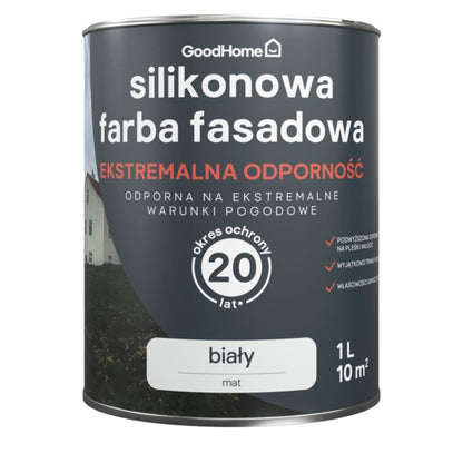 GoodHome Premium facadefarve hvid 1 l