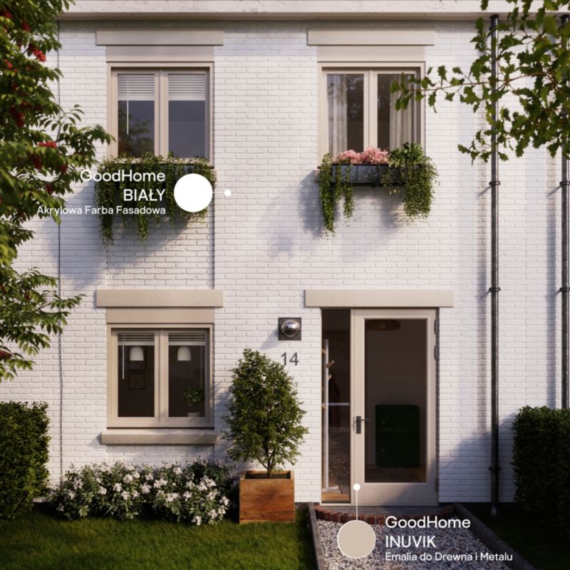 GoodHome Premium facadefarve hvid 10 l