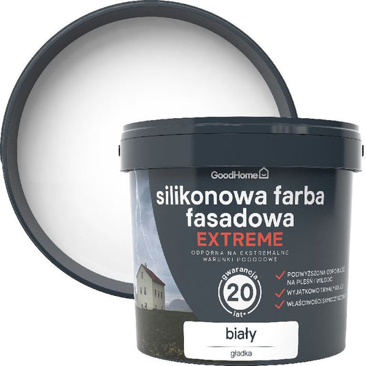GoodHome Premium facadefarve hvid 5 l