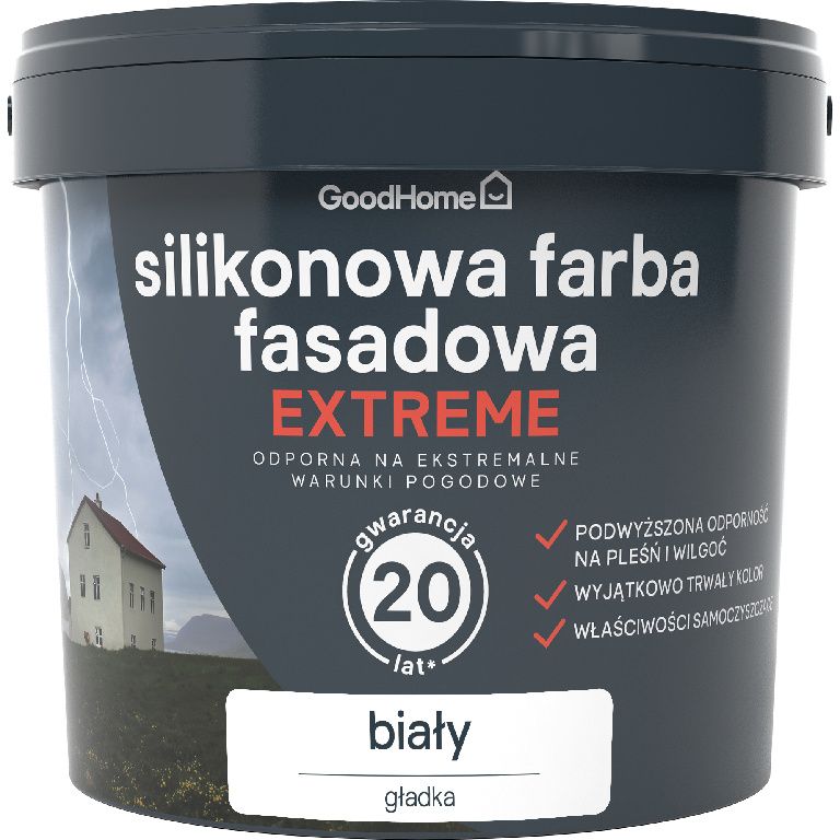 GoodHome Premium facadefarve hvid 5 l