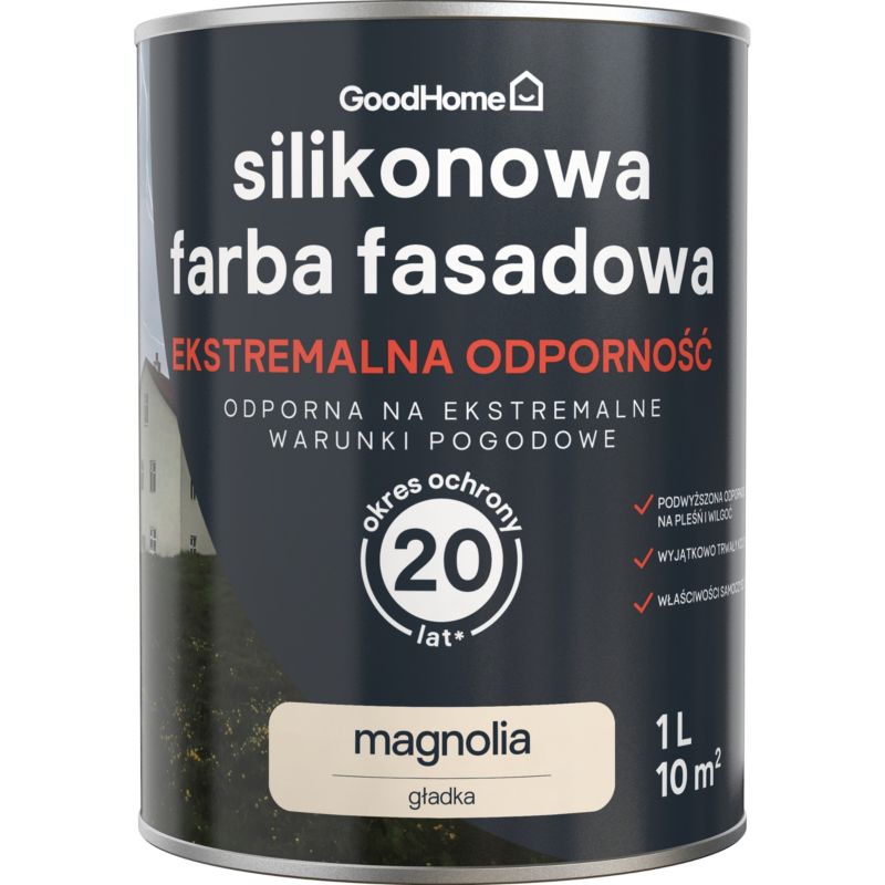 GoodHome Premium facadefarve magnolia 1 l