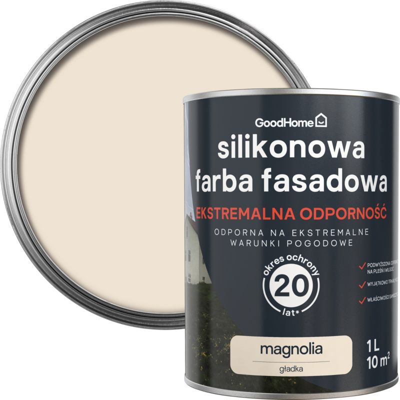 GoodHome Premium facadefarve magnolia 1 l