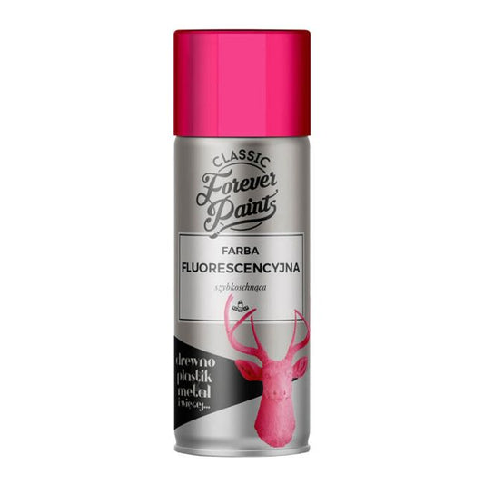 Forever Paints fluorescerende hurtigtørrende spraymaling 400 ml i pink