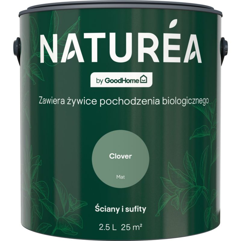 GoodHome Naturea vægmaling og loftsmaling Clover mat 2,5 l