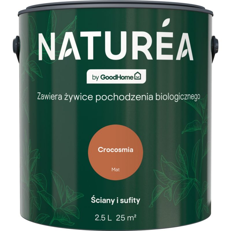 GoodHome Naturea vægmaling og loftsmaling Crocosmia mat 2,5 l