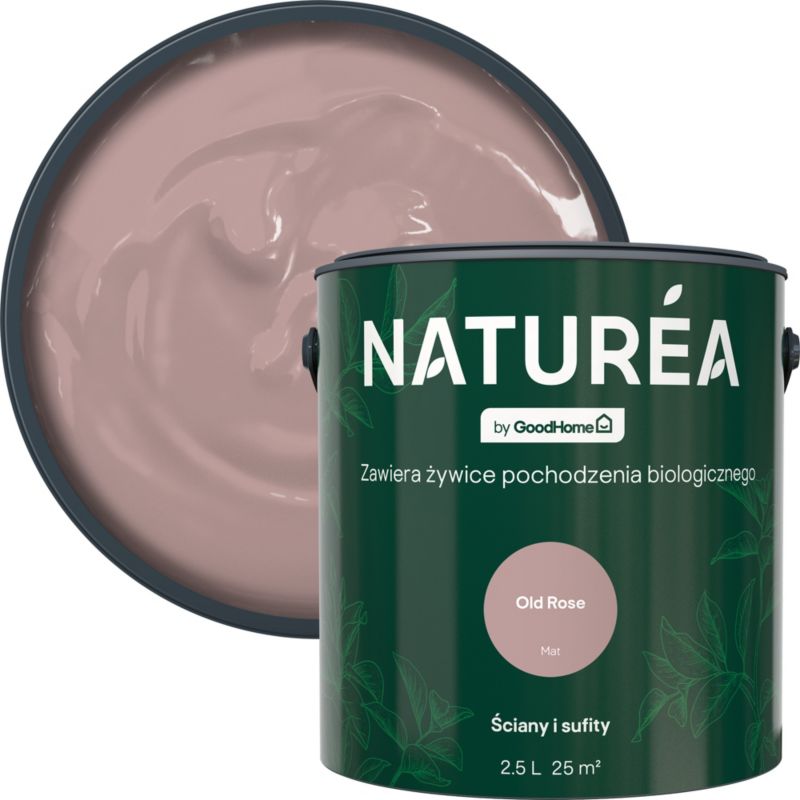 GoodHome Naturea vægmaling og loftmaling Old Rose mat 2,5 l