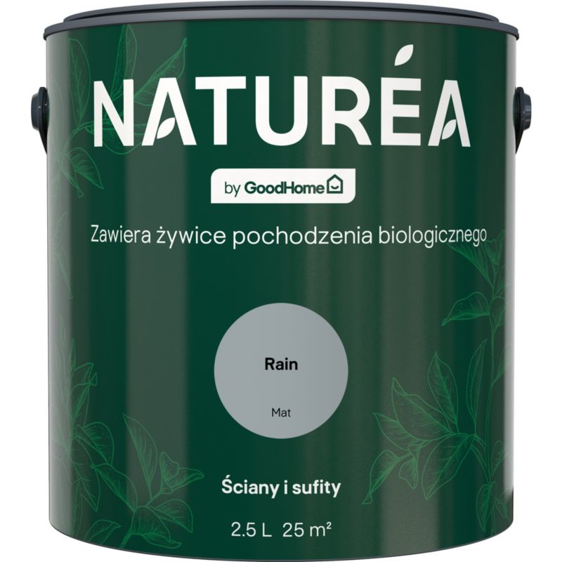 GoodHome Naturea vægmaling og loftsmaling Rain mat 2,5 l