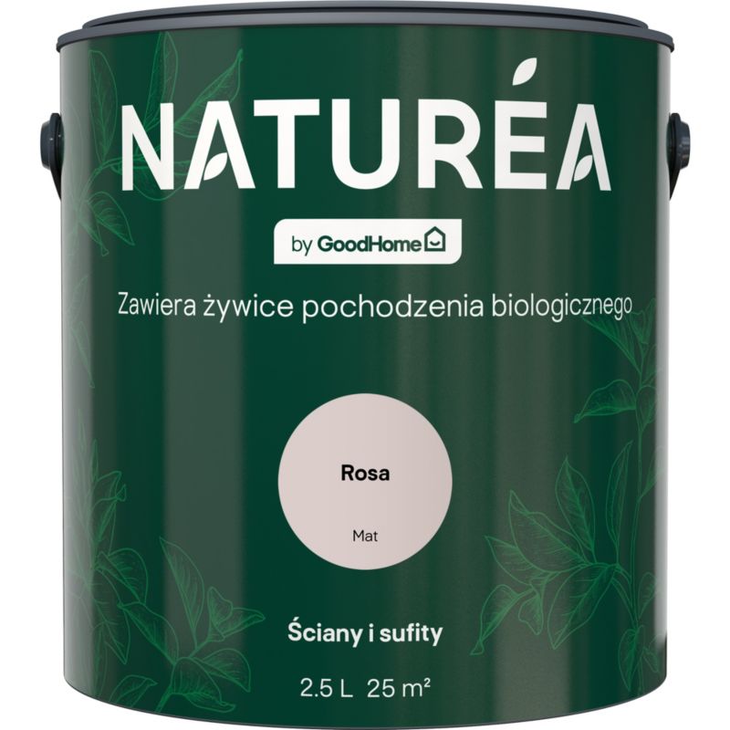 GoodHome Naturea vægmaling og loftmaling Rosa mat 2,5 l