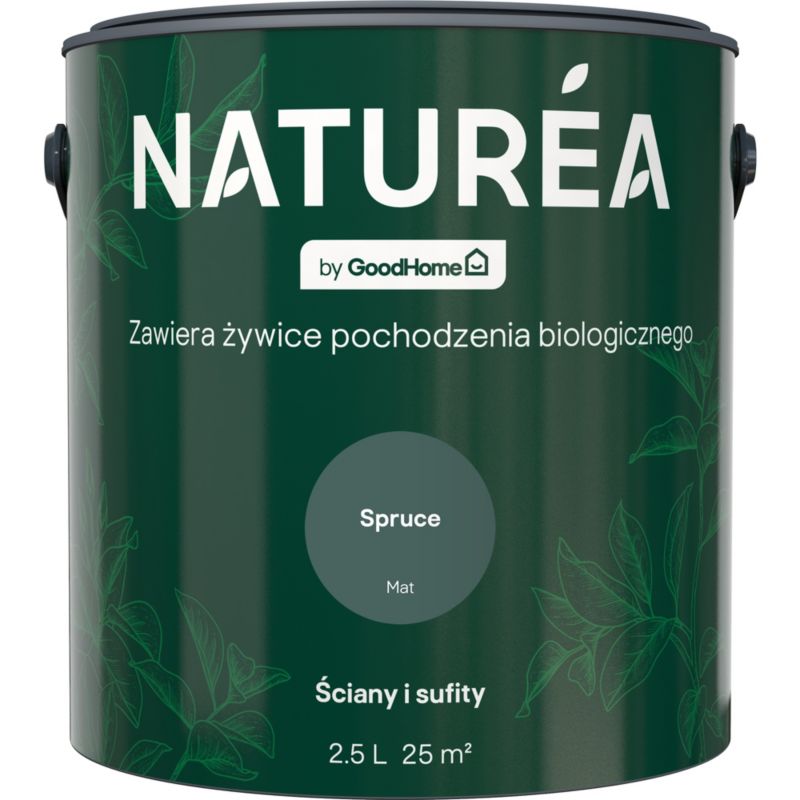 GoodHome Naturea vægmaling og loftsmaling Spruce mat 2,5 l