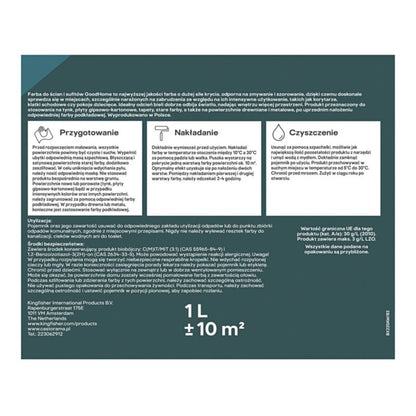 GoodHome Premium mat hvid maling 1 l