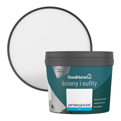 GoodHome Premium maling hvid mat 2,5 l
