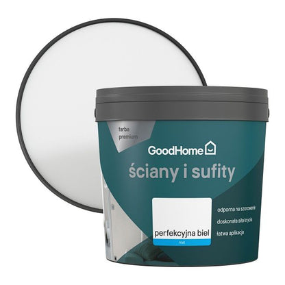 GoodHome Premium hvid mat maling 5 l