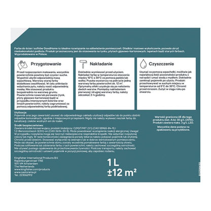 GoodHome vægmaling og loftmaling hvid mat 1 l