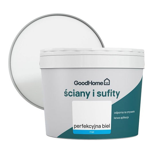 GoodHome væg- og loftmaling hvid mat 10 l