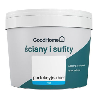 GoodHome væg- og loftmaling hvid mat 10 l