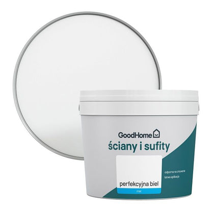 GoodHome vægmaling og loftmaling hvid mat 2,5 l
