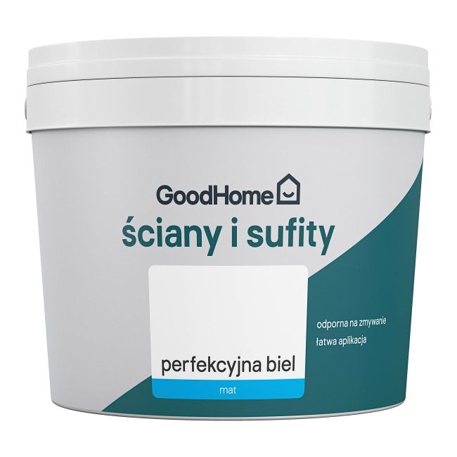 GoodHome vægmaling og loftmaling hvid mat 2,5 l