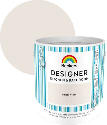 Beckers Designer Kitchen & Bathroom farve i Linen White, 2,5 l